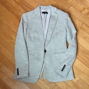 Ann Taylor Textured black and white blazer